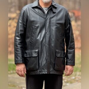 Ralph Lauren Black Leather winter Jacket